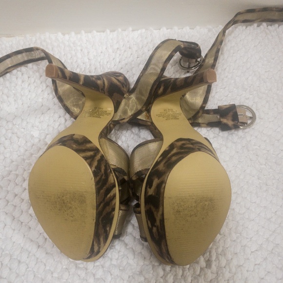 Colin Stuart Victoria Secret Leopard Print Platform Heels Size 6 - Picture 3 of 6